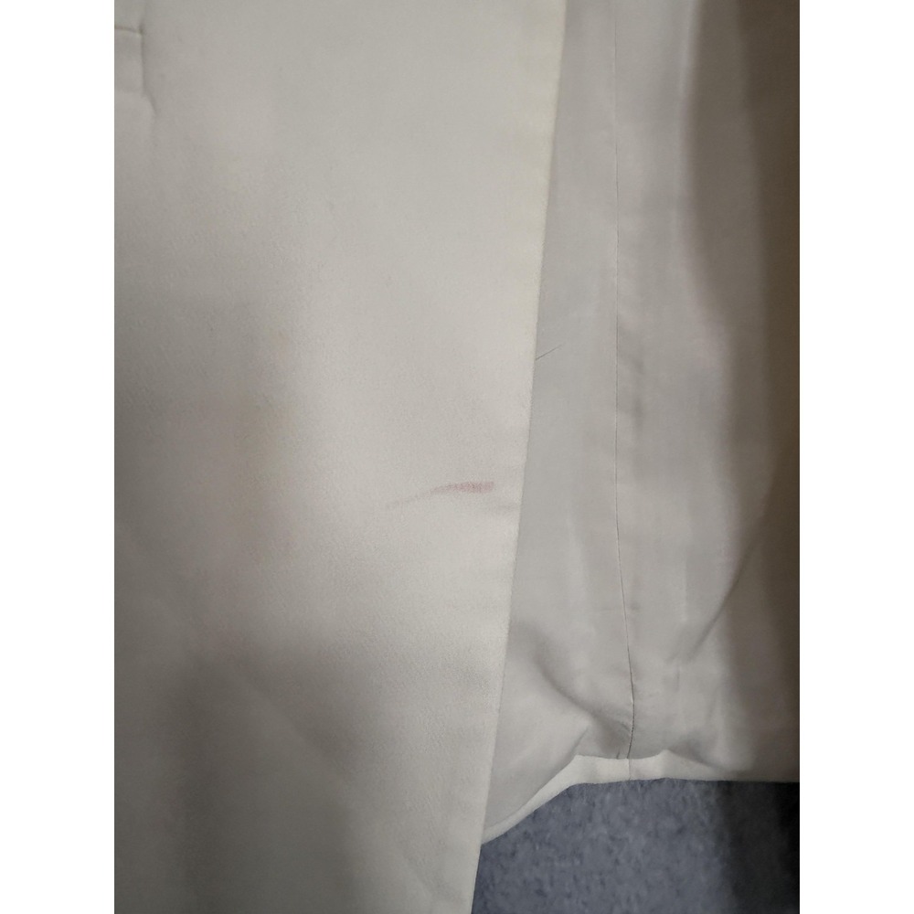 Maison D'Amélie Vest Womens Small White Longline Open Front Lined Pockets Blazer - Picture 2 of 11